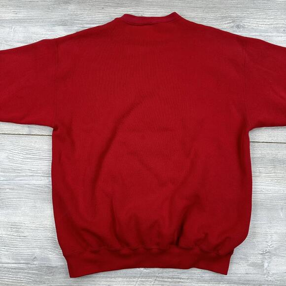VTG Ohio State Buckeyes Sweatshirt Mens Large Red Boxy Tultex 50/50 Distressed - Picture 9 of 9